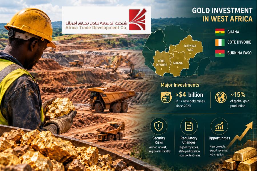 تداوم سرمایه‌گذاری در صنعت طلای غرب آفریقا